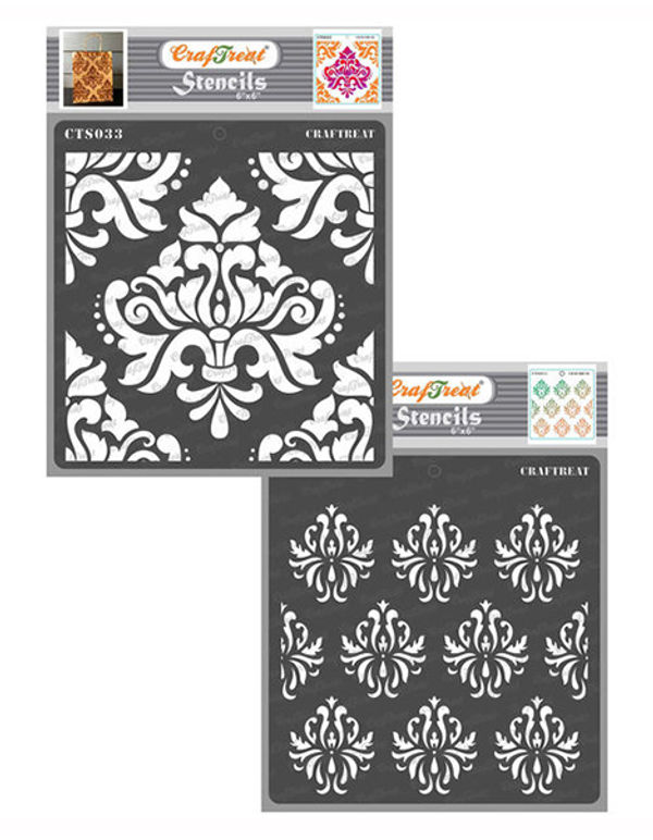 craftreat-stencil-paisley-and-border-cts123 —