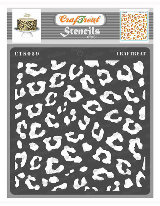 CrafTreat Wood Grain & Crackle Stencil Template 6X6