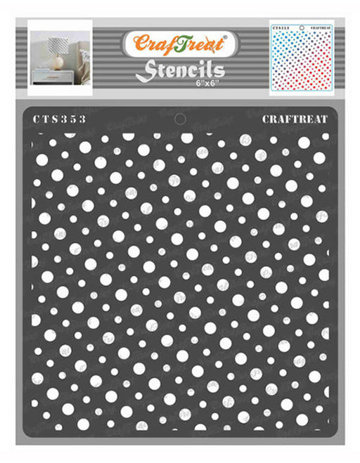 CrafTreat Circle Pattern Stencils for Painting on Wood, Canvas, Paper,  Fabric, Floor, Wall and Tile - Halftone Circles - 6x6 Inches - Reusable DIY  Art
