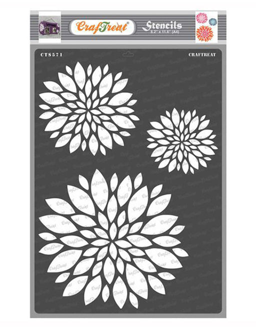 Five Petals Flower Stencil - bakeartstencils