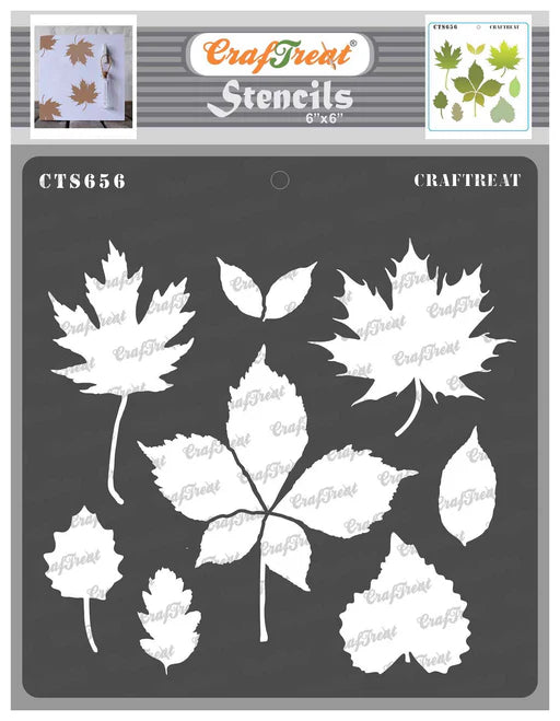 CrafTreat Branch With Leaves Wall Stencils For Paintings | Reusable Large  Leaf Pattern Stencil | Craft DIY Wall Stencil 39x23