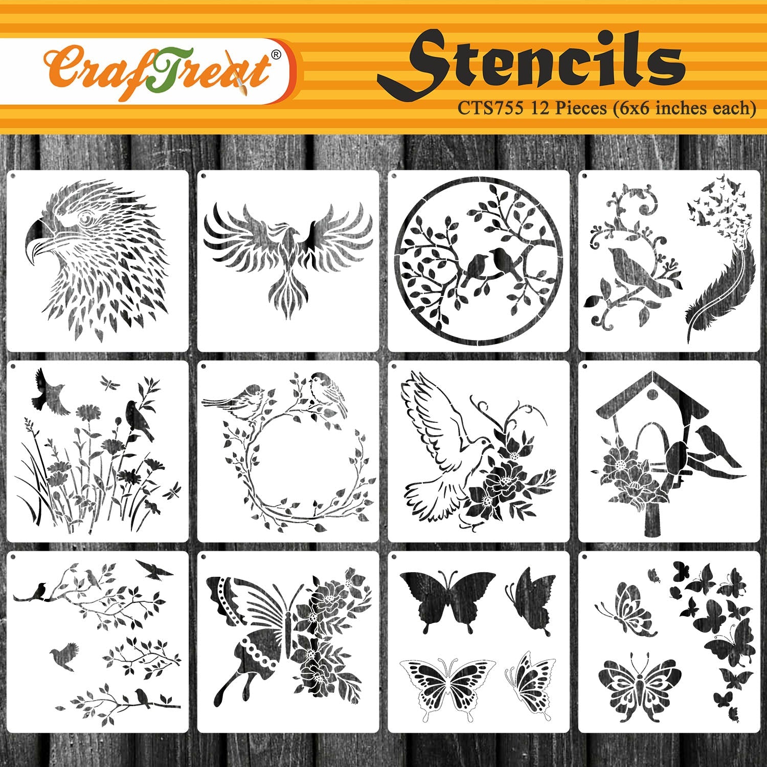 Tree of Life Stencil Template 12x12 Inch Large Reusable Sign Square Tree  Stencils for Painting on Wood Wall Scrapbook Card Floor and Tile Drawing 
