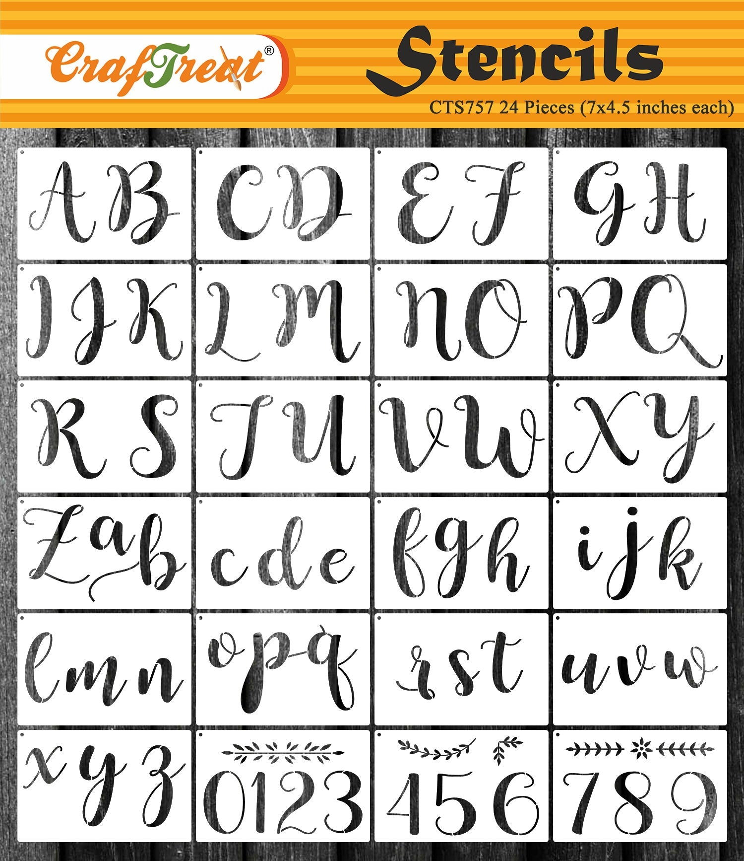 16 Sheets Word Template Chalkboard Stencils Calligraphy Letters