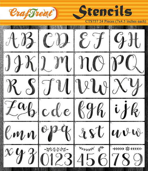 AIEX 62 Pcs Calligraphy Letter Stencils, 3 Inch Farmhouse Style Letter  Number Template Interlocking Alphabet Stencils for Art Projects Decoration  Painting DIY Craft – BigaMart