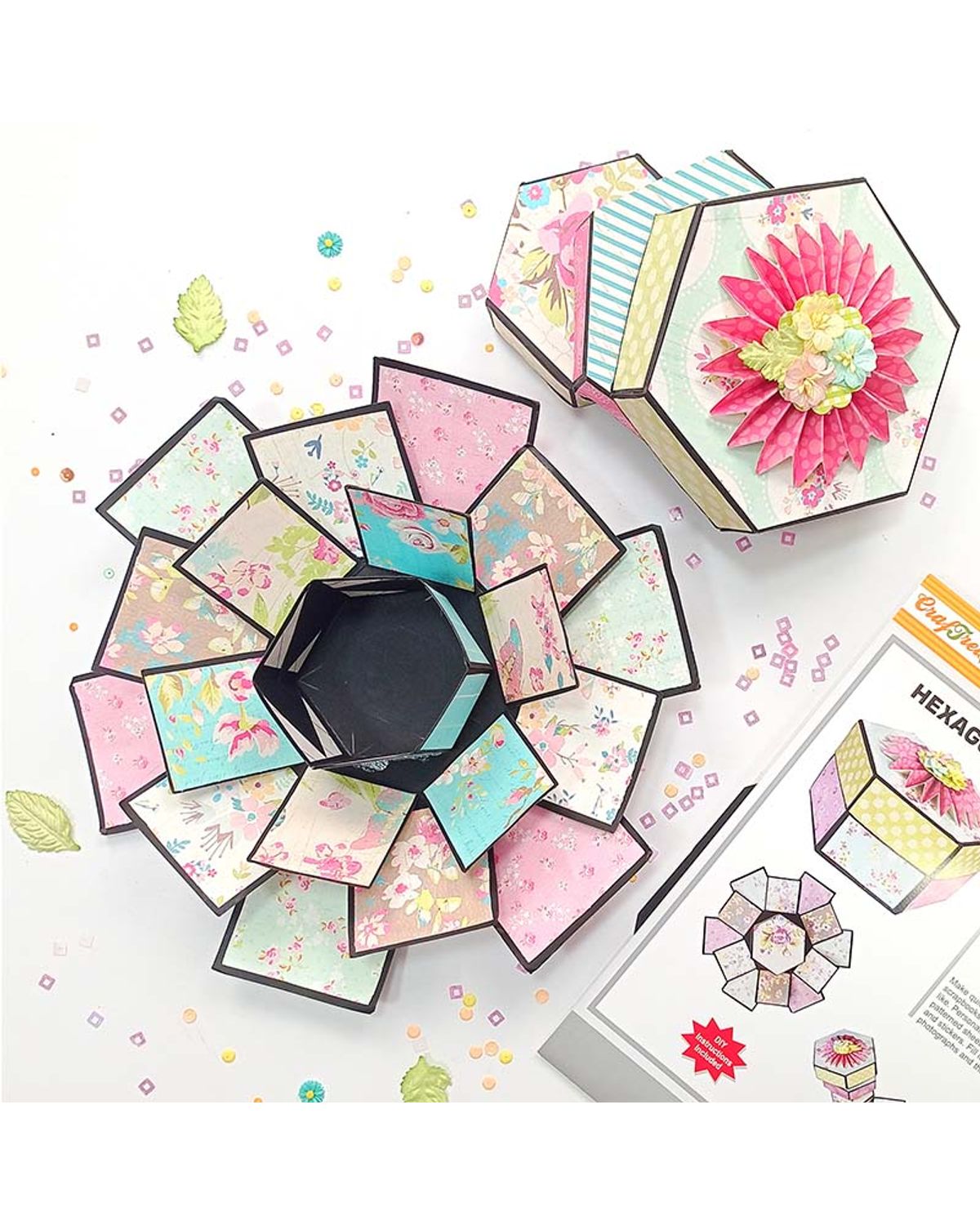 Hexagon Picture Explosion Box - Buy & Gift DIY Picture Cards in