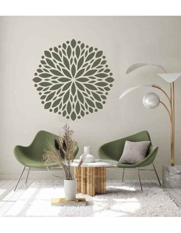 Buy Reusable Tropical Leaf Stencil for Wall Painting, Decorative Leaves Background Stencil |botanical Stencil 23x23 Inches Online | CrafTreat