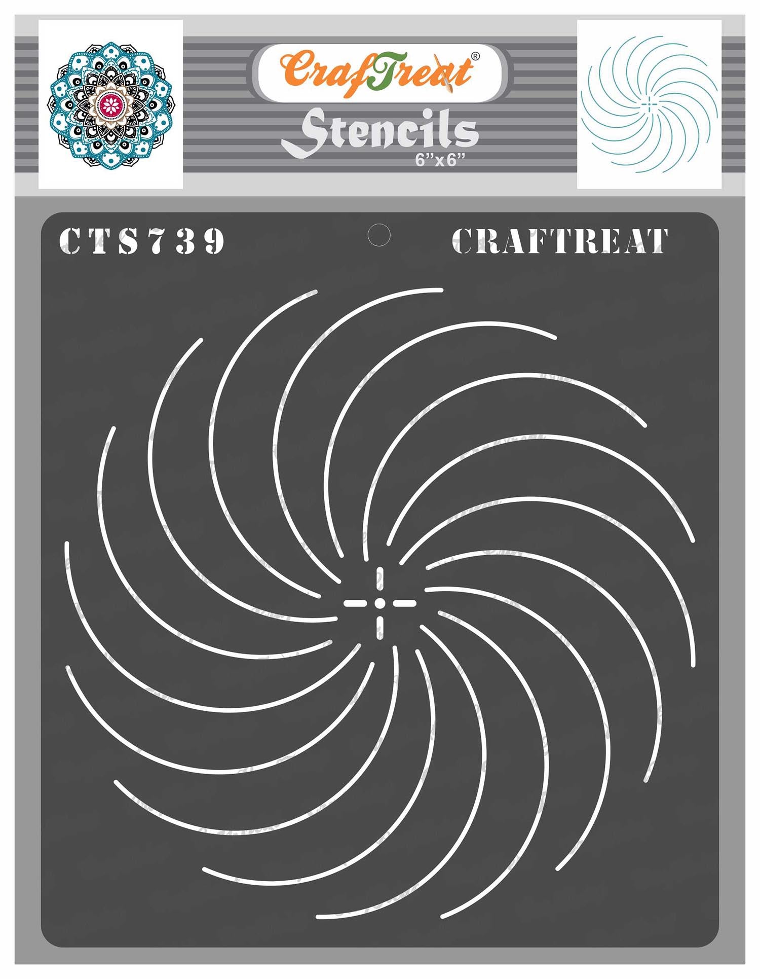 CrafTreat Stencil - Layered Mandala 6x6 3 Pcs