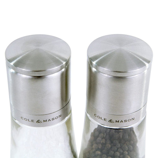 Cole & Mason Richmond Electric Salt and Pepper Grinder Set, Silver