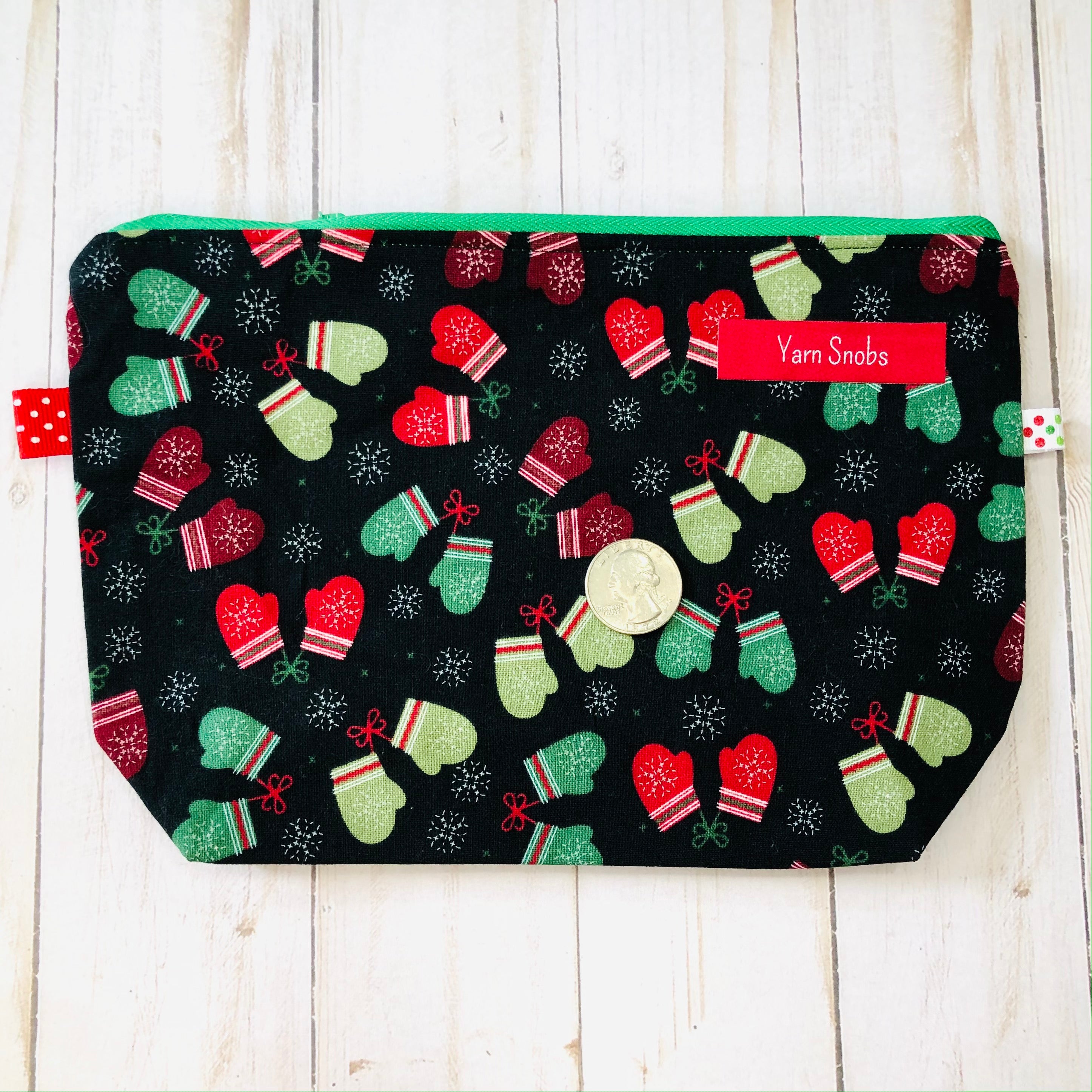 Holiday Mittens Small Project Bag