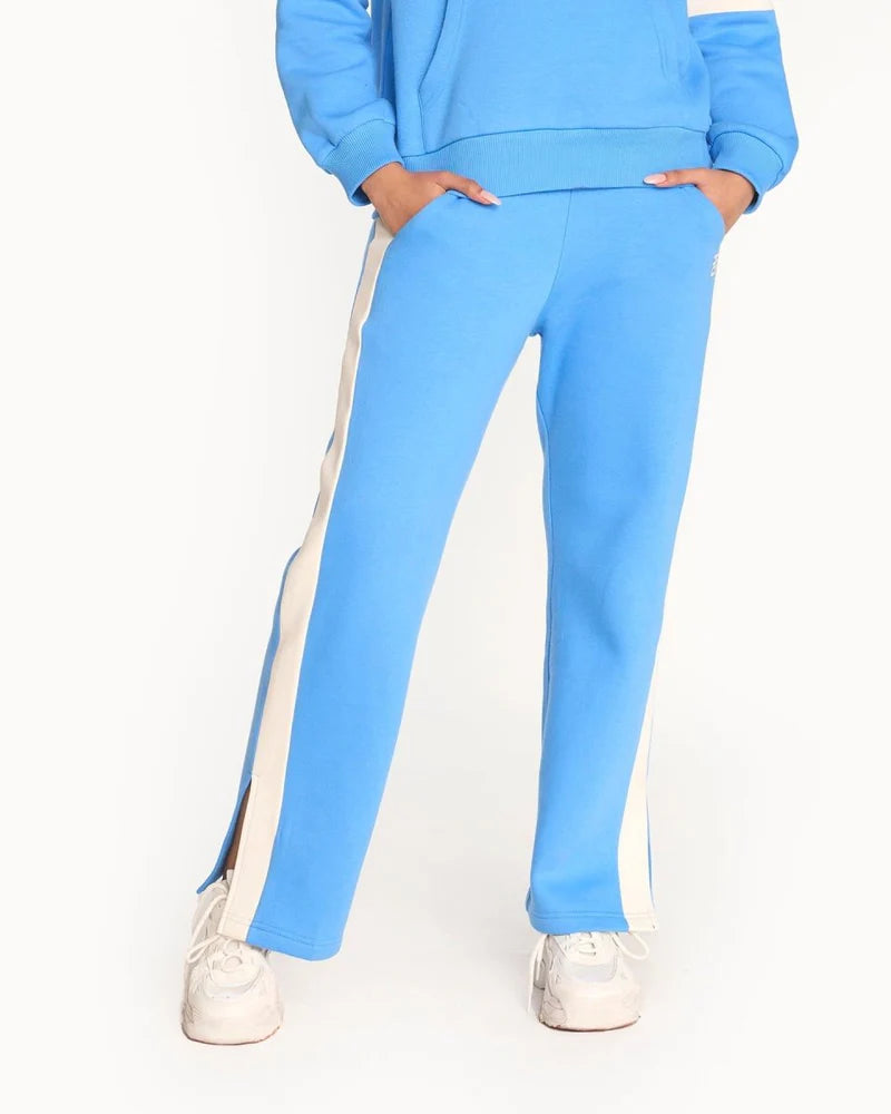 blue wide leg sweatpants for women