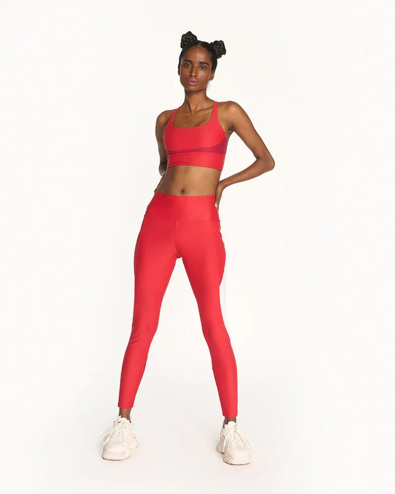 women red athleisure co-ord set