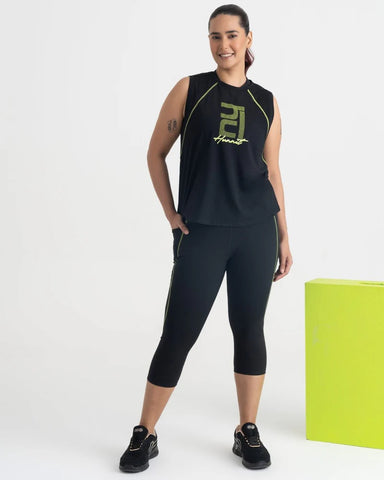 Yin Yang 3/4th Leggings and Tank Top Co-ord Set