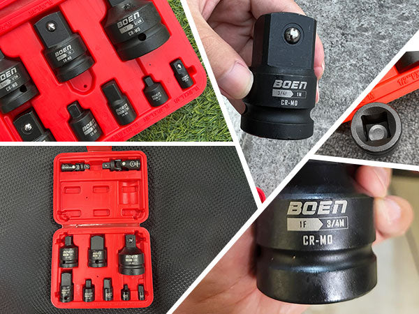 BOENTools 10pcs Standard Impact Socket Adapter/Reducer Set 5