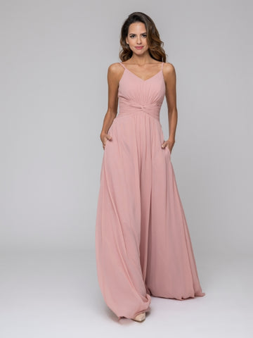 Dusty Rose Bridesmaid Dresses With Pockets 