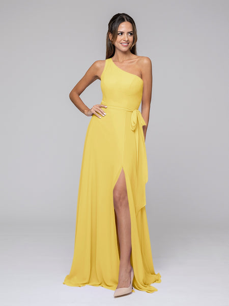 gold chiffon bridesmaid dresses