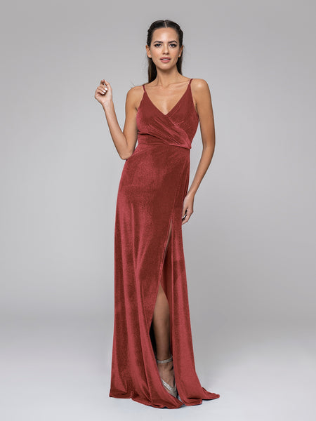 velvet bridesmaid dress