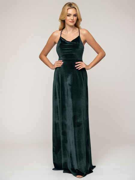 velvet bridesmaid dress