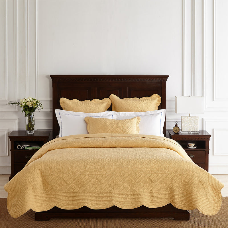 Sage Garden Luxury Pure Cotton Gold Quilt – Calla Angel