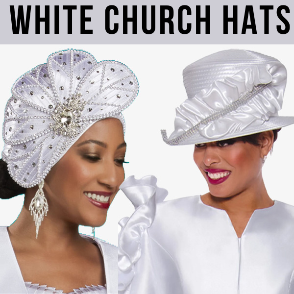White Church Hats