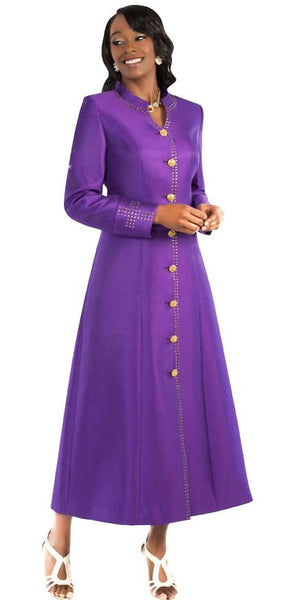 Tally Taylor Robe 4445-Purple/Gold | Church Suits For Less