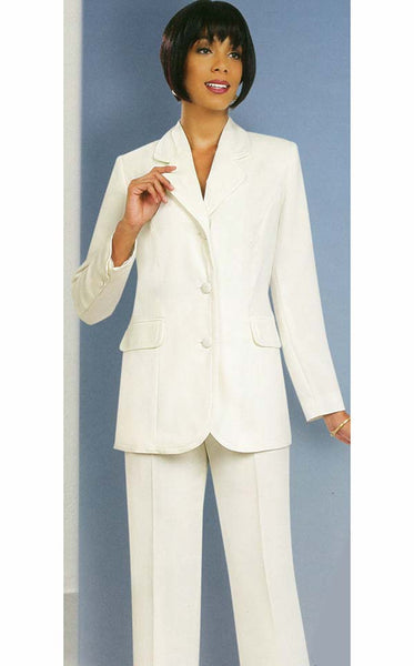 Ben Marc Pant Suit 10495-Off-White | Church suits for less