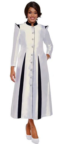 Women Church Robe RR9131C-White/Black