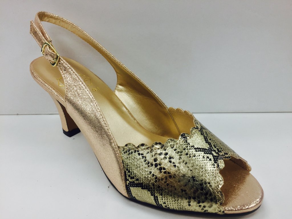 Women Church Shoes DP825-Gold | Church suits for less