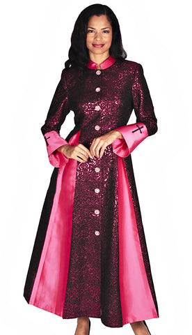 Diana Church Robe 8599-Fuchsia