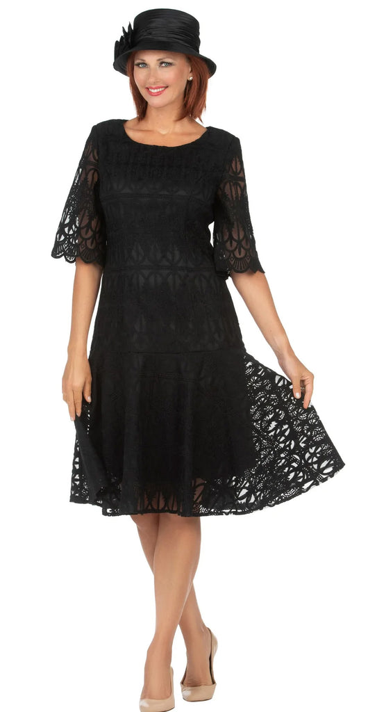 Giovanna Dress D1541-Black - Church Suits For Less
