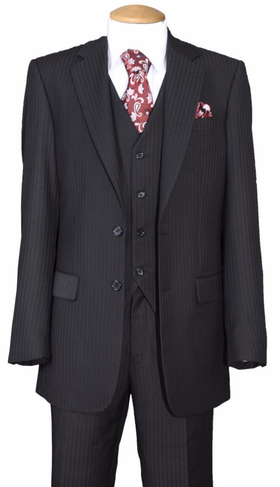 Fortino Landi Men Suit 5702V3-Black | Church suits for less