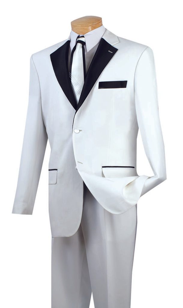 Vinci Tuxedo T-2FF-White | Church suits for less