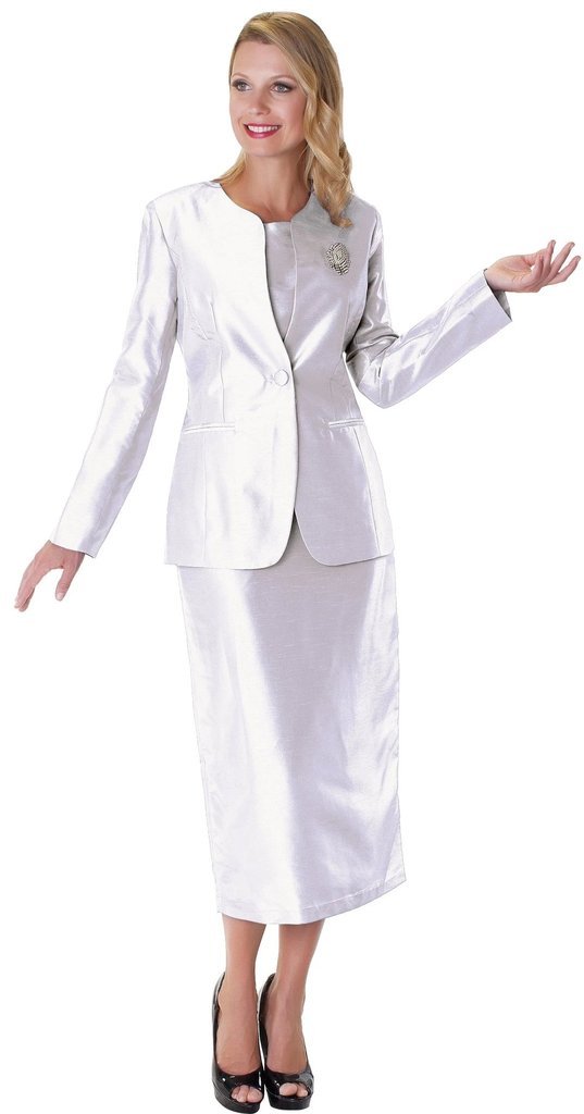 Tally Taylor Suit 4350-White - Church Suits For Less