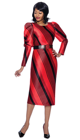 Terramina Dress 7931C-Red/Black