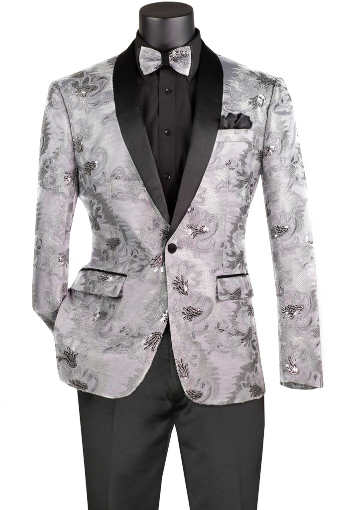Vinci Sport Coat BSF-13-Silver | Church suits for less