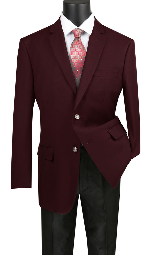 Vinci Men Sport Coat B-TR-Burgundy | Church suits for less