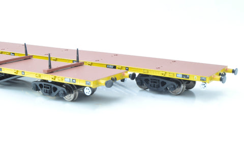 Engineers Yellow ASF Salmon Bogie Bolster Wagons