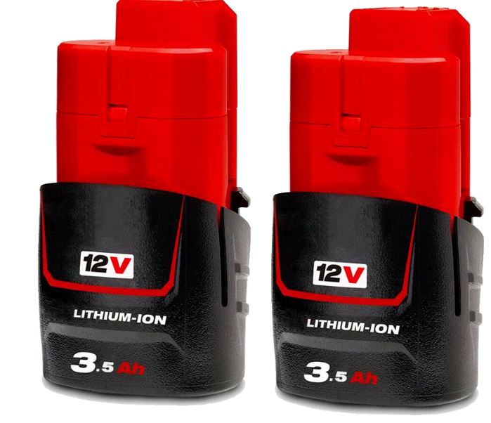2Pack 12V 3.5Ah For Milwaukee M12 M12B3 LITHIUM Cordless Battery 48-11-2401 2440