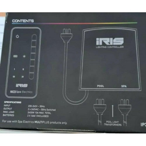 iris spa electrics remote control