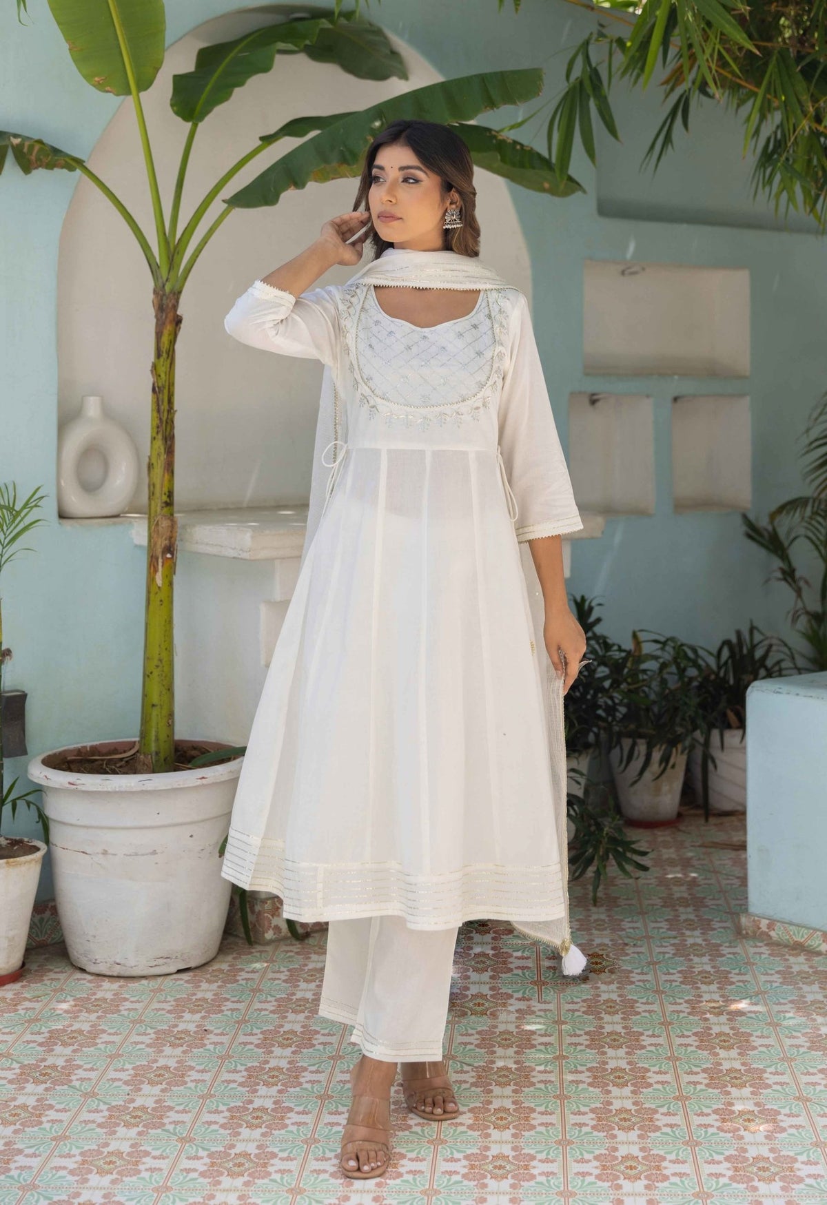 Buy Party Wear Long Anarkali Kurti Pant Set, Ready to Wear Salwar Kameez  Dress, Women A Line Kurta Palazzo, Rayon Printed Gift Dress for Girls  Online in India - Etsy