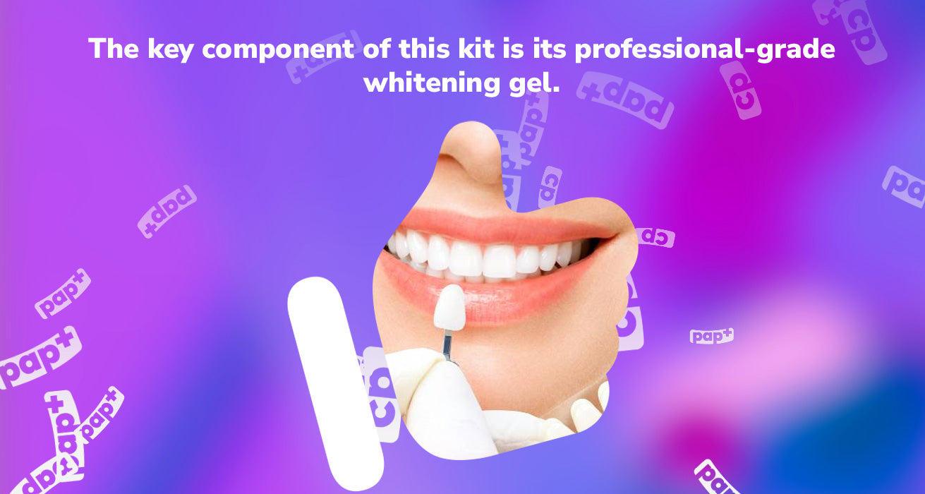 After achieving your desired results, maintain your bright smile by using the kit periodically, following the instructions for maintenance sessions
