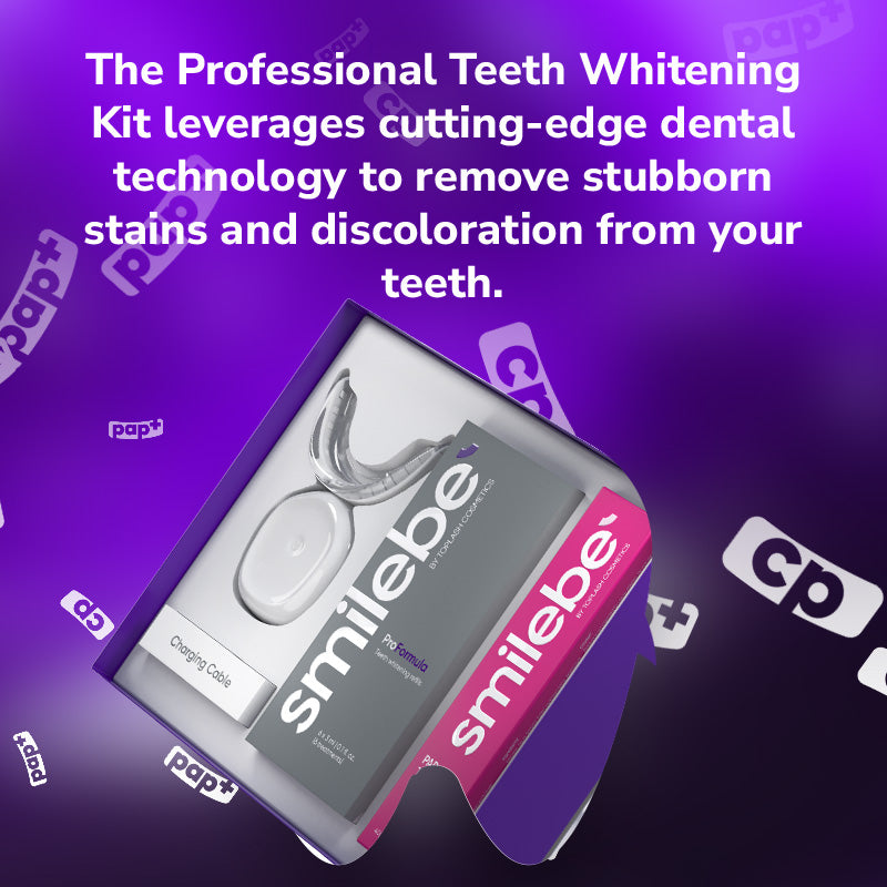 The Professional Teeth Whitening Kit leverages cutting-edge dental technology to remove stubborn stains and discoloration from your teeth