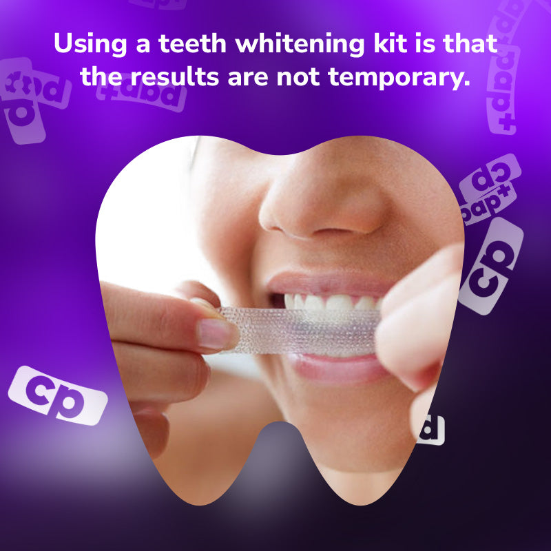 Using a teeth whitening kit is that the results are not temporary.