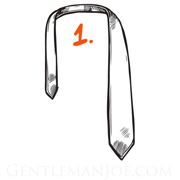 how to tie a tie - half windsor step 1