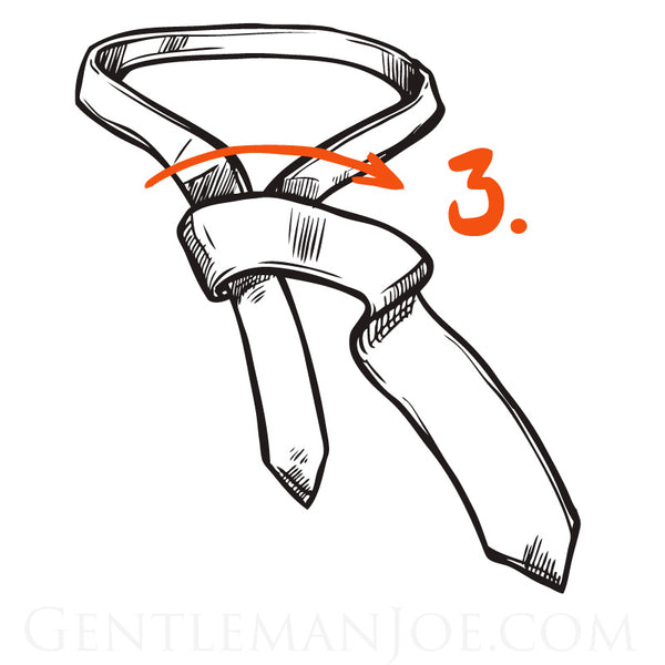 how to tie a tie - half windsor step 3