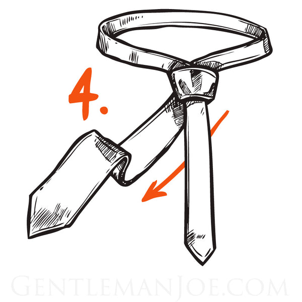 how to tie a tie - half windsor step 4