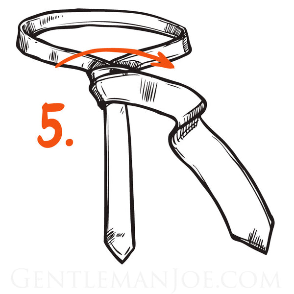 how to tie a tie - half windsor step 5