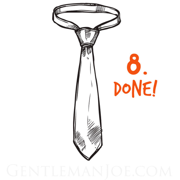 how to tie a tie - half windsor step 8