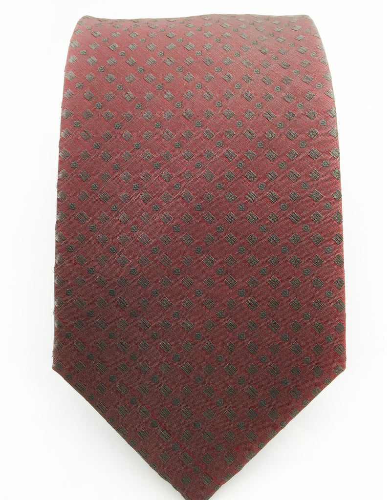 Muted Brick Red Tie with Diamonds – GentlemanJoe