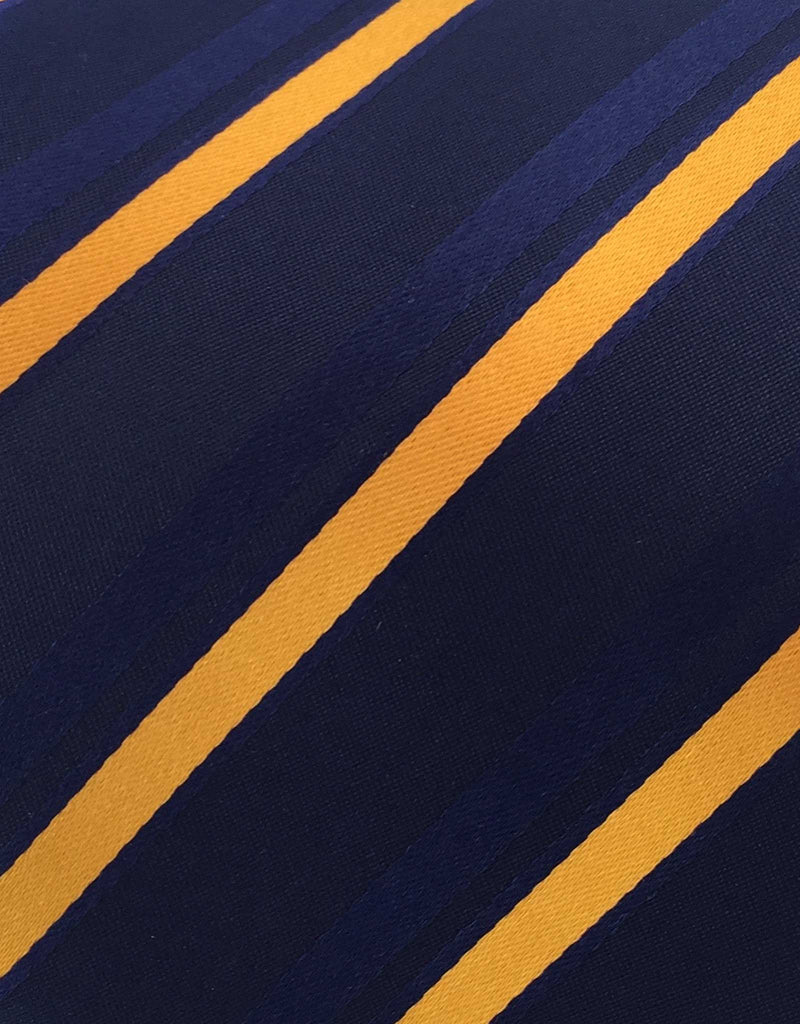 Navy Blue and Orange Striped Tie – GentlemanJoe