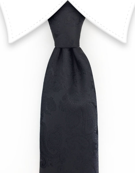 Black Paisley Tie – GentlemanJoe